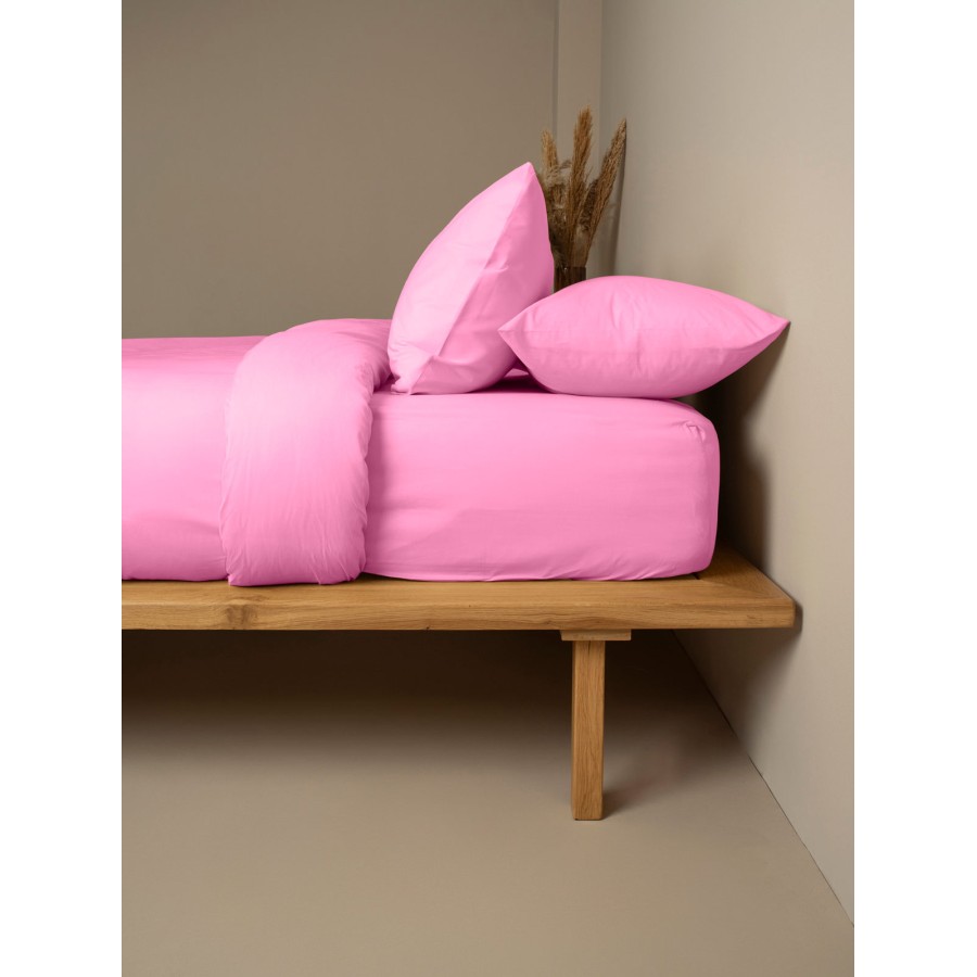 Σετ Σεντόνια Cotton Feelings 112 Fuchsia Μονό με λάστιχο(105x205+30)