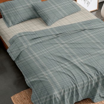 Σετ Σεντόνια Flannel 2066 Grey Μονό (160x260)