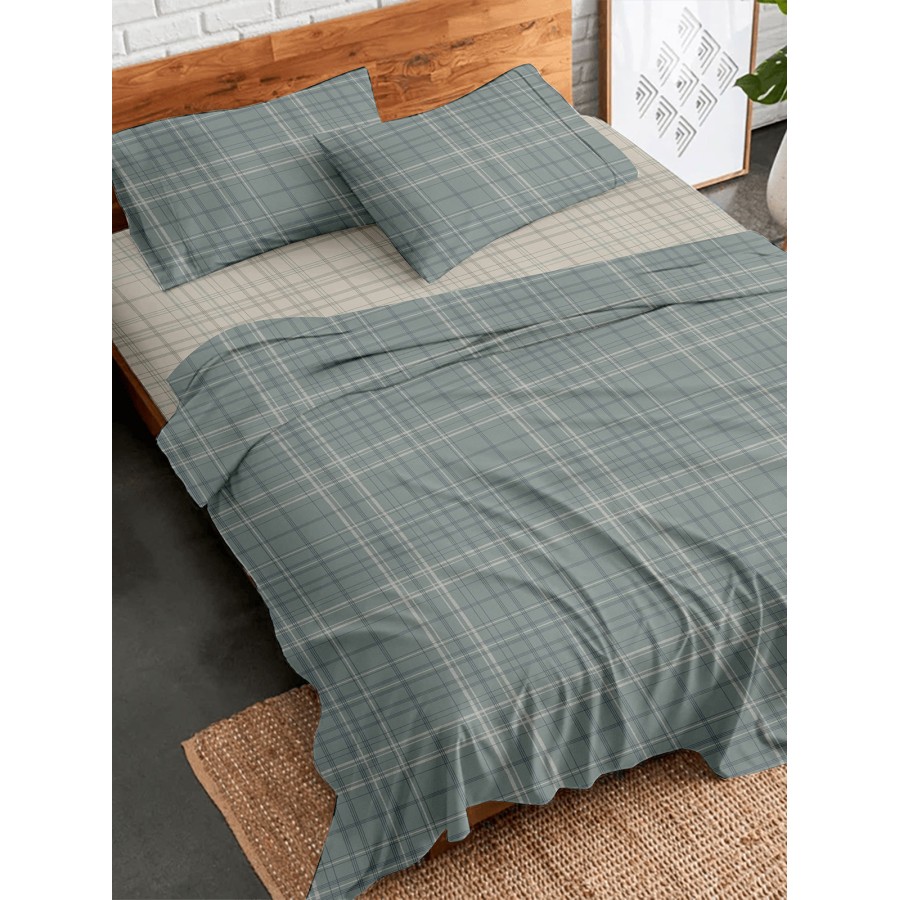 Σετ Σεντόνια Flannel 2066 Grey Μονό (160x260)