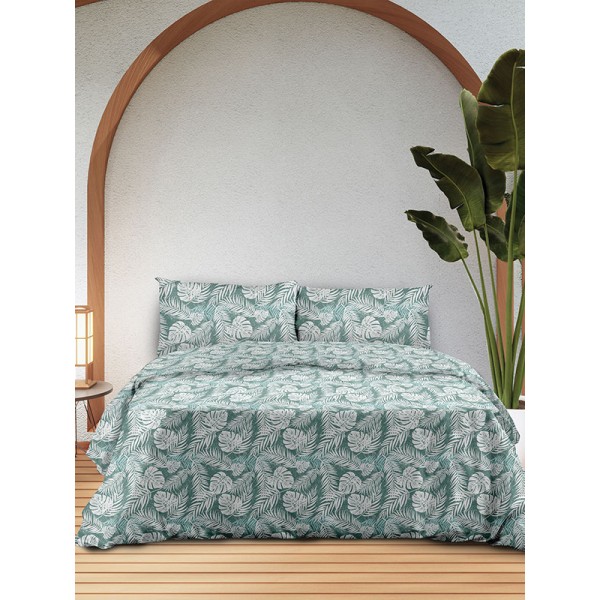 Σετ Σεντόνια Flannel 3038 Aqua Μονό με λάστιχο(105x205+30)