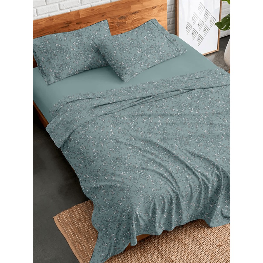 Σετ Σεντόνια Flannel 928 Aqua Μονό (160x260)