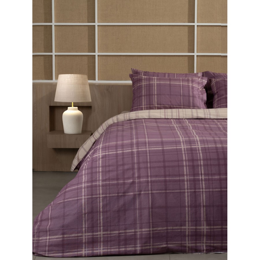 Παπλωματοθήκη Cotton Feelings 2066 Mauve Υπέρδιπλη (230x250)
