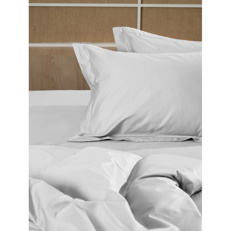 Παπλωματοθήκη Βαμβακοσατέν Omnia White Υπέρδιπλη (220x240)