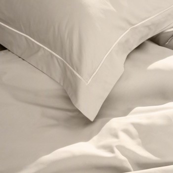 Μαξιλαροθήκες Βαμβακοσατέν Omnia Oxford Beige 50x70