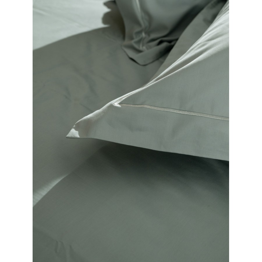 Μαξιλαροθήκες Βαμβακοσατέν Omnia Oxford Aqua 50x70