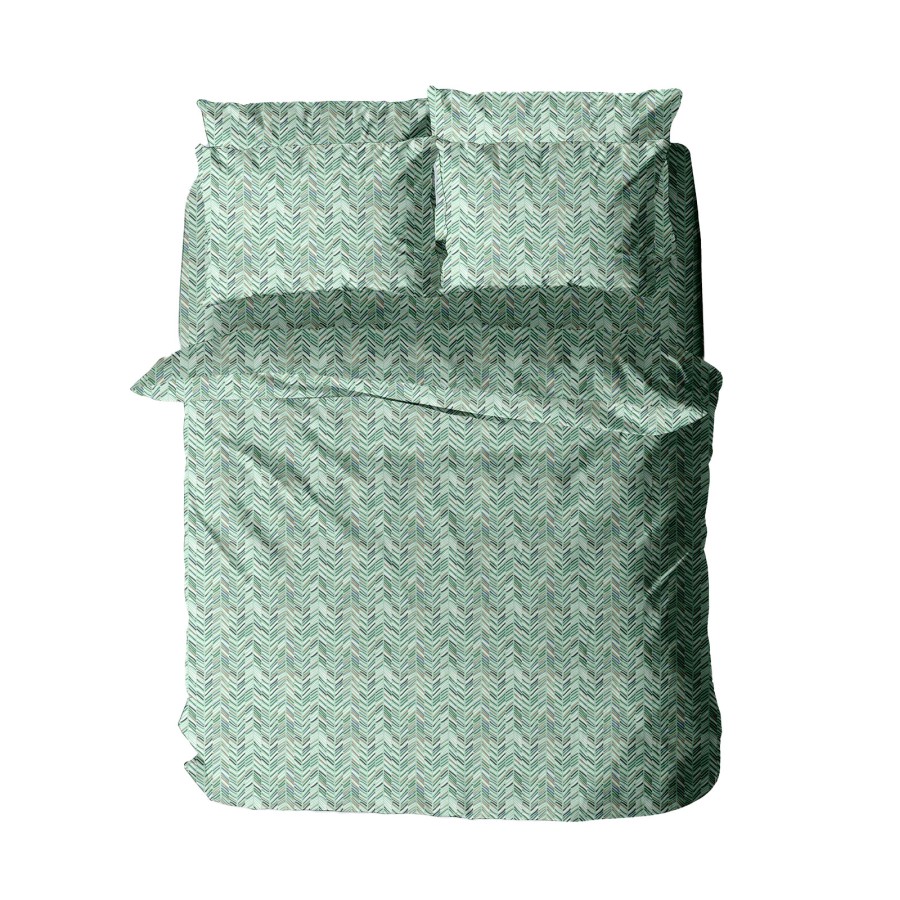 Μαξιλαροθήκη Menta Εμπριμέ 460 Aqua 50x70