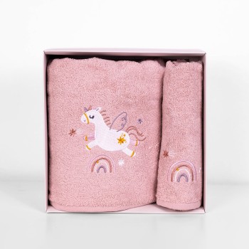 Fluffy Κεντητή Πετσέτα Powder 2 τμχ.