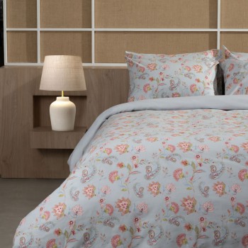 Σετ Σεντόνια Cotton Feelings 2068 Grey Διπλό με λάστιχο (150x205+30)