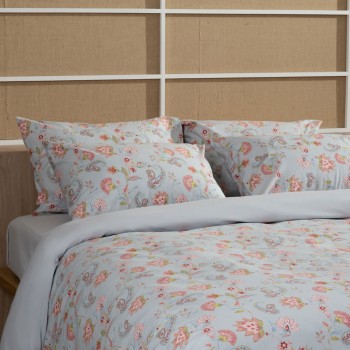 Σετ Σεντόνια Cotton Feelings 2068 Grey Διπλό με λάστιχο (150x205+30)