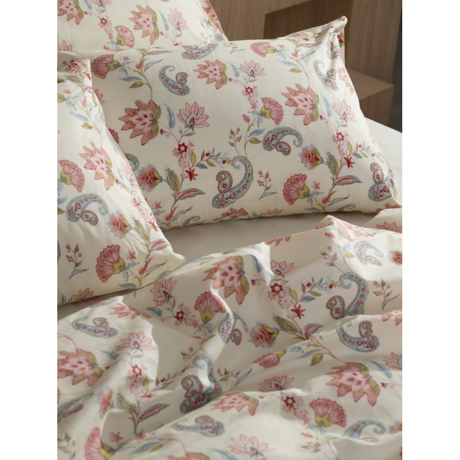 Σετ Σεντόνια Cotton Feelings 2068 Ecru Διπλό με λάστιχο (150x205+30)