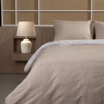 Σετ Σεντόνια Cotton Feelings 2064 Beige Διπλό με λάστιχο (150x205+30)