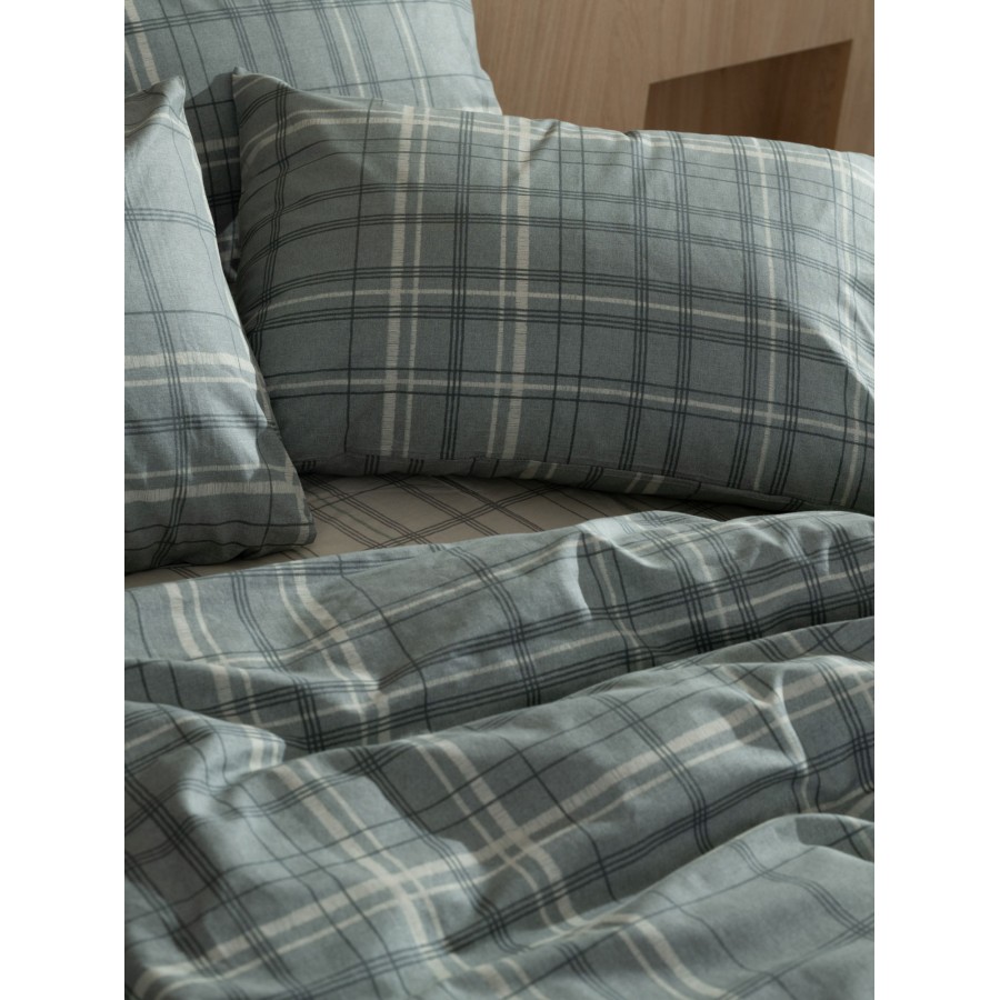 Σετ Σεντόνια Cotton Feelings 2066 Aqua Υπέρδιπλο με λάστιχο (170x205+30)