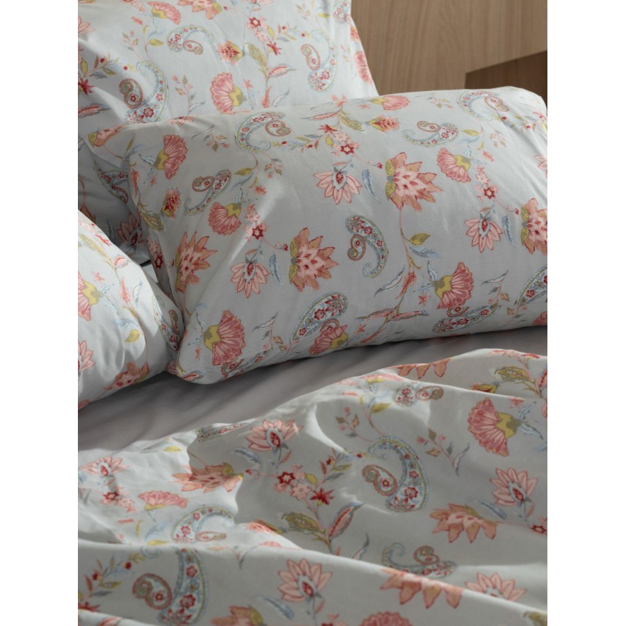 Σετ Σεντόνια Cotton Feelings 2068 Grey Υπέρδιπλο (235x270)