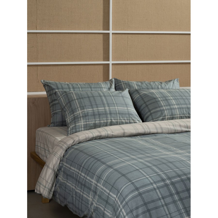 Σετ Σεντόνια Cotton Feelings 2066 Aqua King Size (260x270)