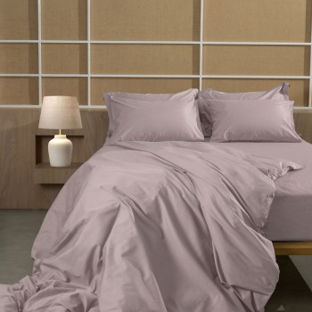 Σετ Σεντόνια Βαμβακοσατέν Omnia μονόχρωμα Powder King Size (280x300)