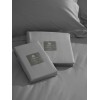Σετ Σεντόνια Βαμβακοσατέν Omnia μονόχρωμα Grey King Size (280x300)