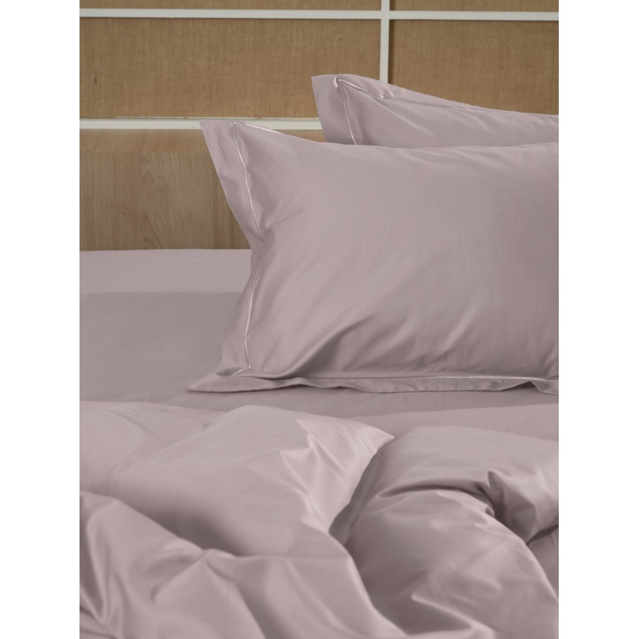 Σετ Σεντόνια Βαμβακοσατέν Omnia μονόχρωμα Powder Υπερδιπλο (255x280)