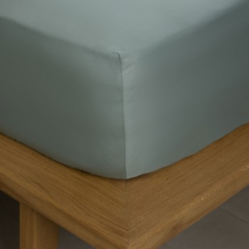 Κατωσέντονο Βαμβακοσατέν Omnia με λάστιχο Aqua Διπλό (160x200+40)