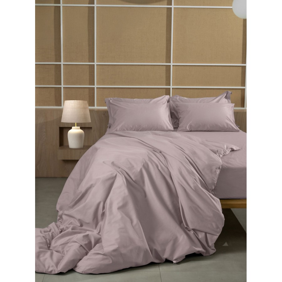 Κατωσέντονο Βαμβακοσατέν Omnia με λάστιχο Powder Υπέρδιπλο (180x200+40)