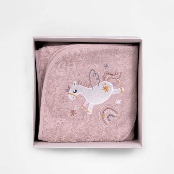 Fluffy Κεντητή Κάπα Powder 75x75