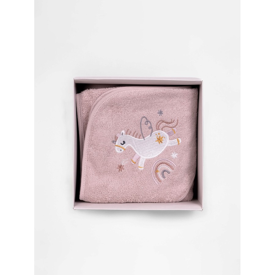 Fluffy Κεντητή Κάπα Powder 75x75