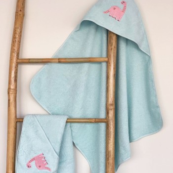 Fluffy Κεντητή Κάπα Light Blue 75x75