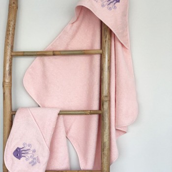 Fluffy Κεντητή Κάπα Pink 75x75