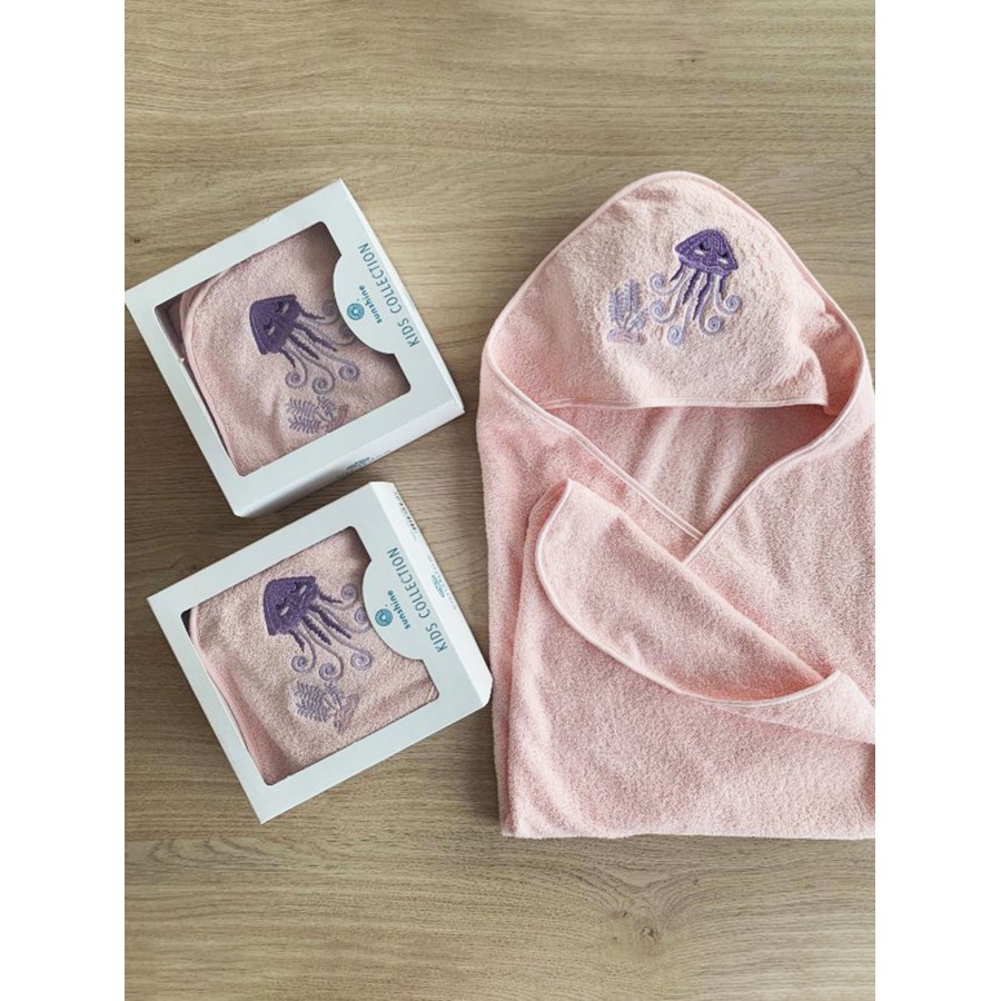 Fluffy Κεντητή Κάπα Pink 75x75