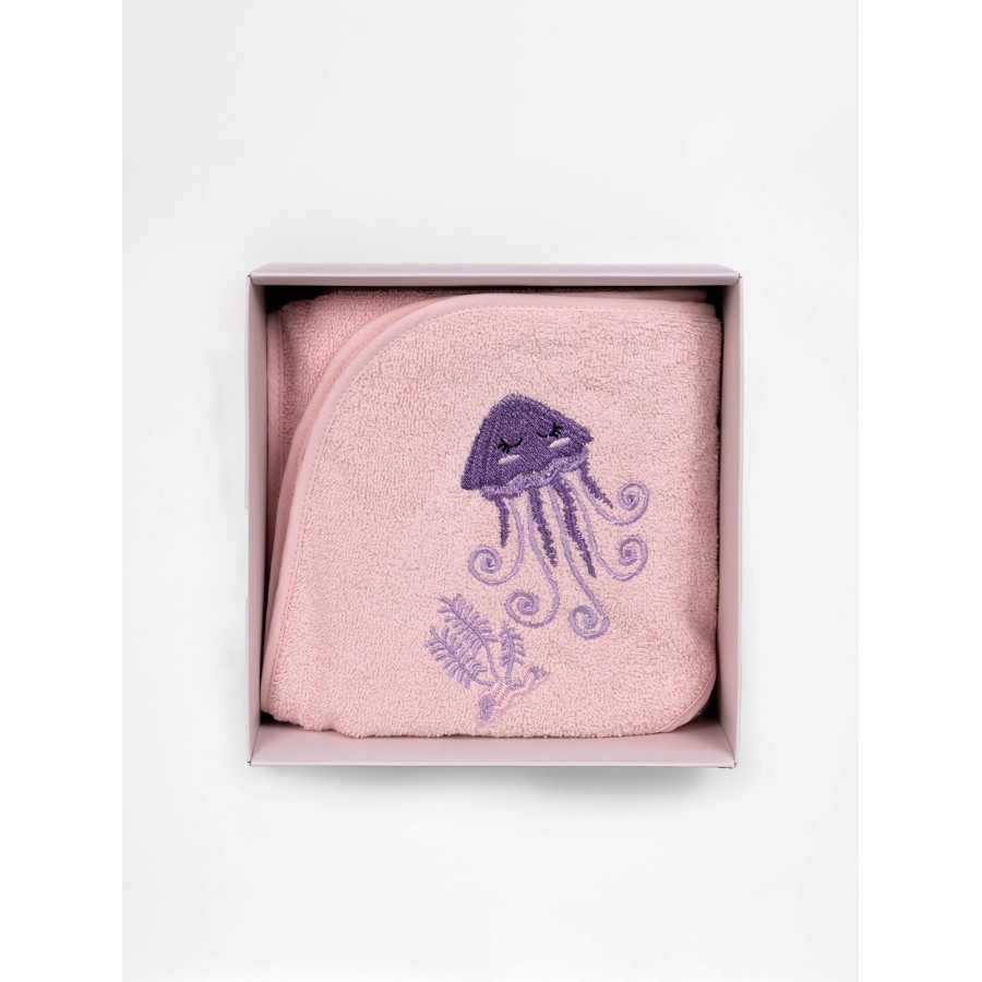 Fluffy Κεντητή Κάπα Pink 75x75