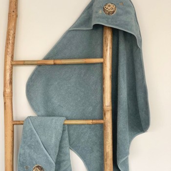 Fluffy Κεντητή Κάπα Blue 75x75