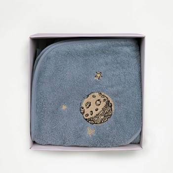 Fluffy Κεντητή Κάπα Blue 75x75