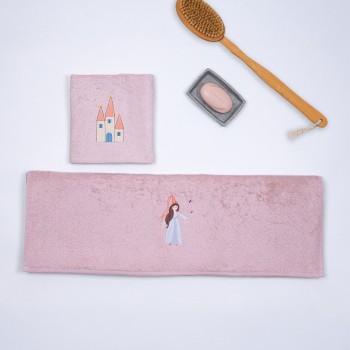 Fluffy Κεντητή Πετσέτα Powder Princess 2 τμχ.