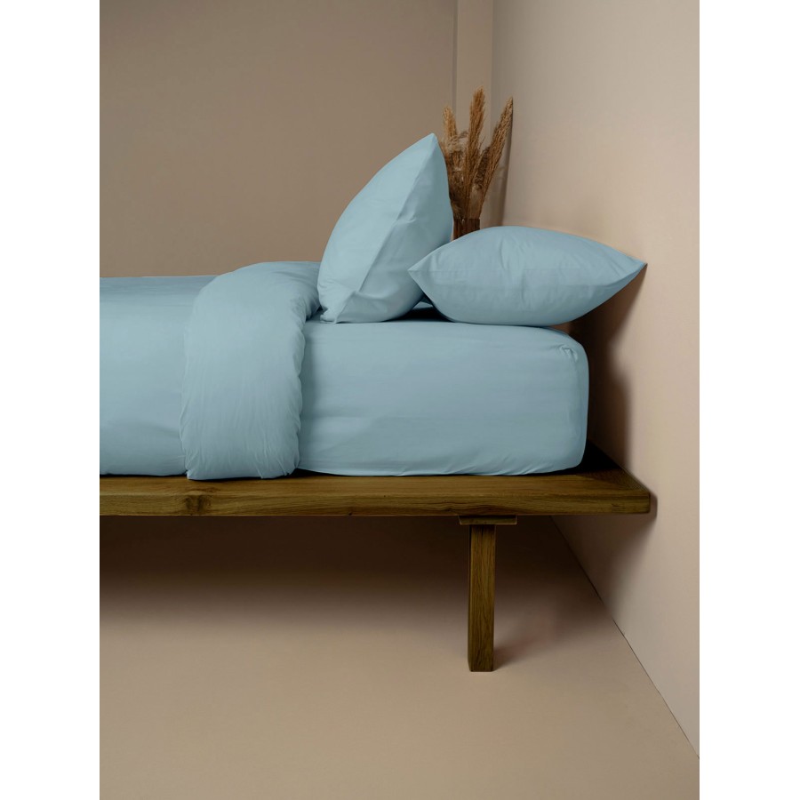 Κατωσέντονο Cotton Feelings 120 Sky Blue Ημίδιπλο (120x200+30)