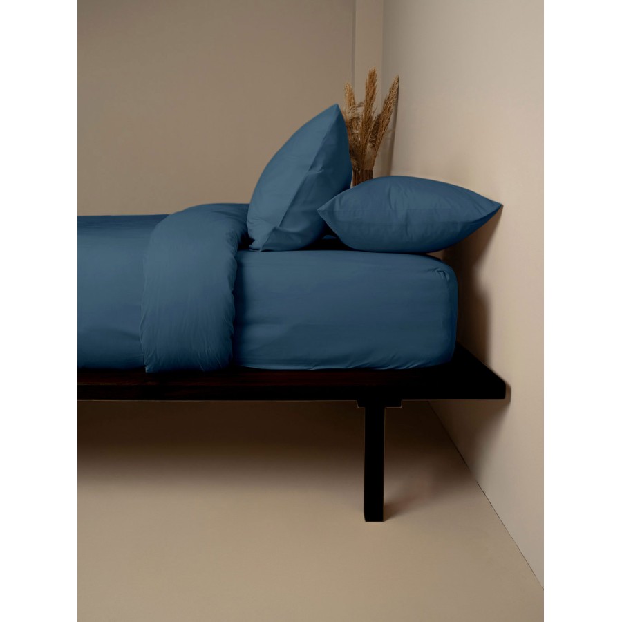Κατωσέντονο Cotton Feelings 121 Sea Blue Διπλό (160x200+30)