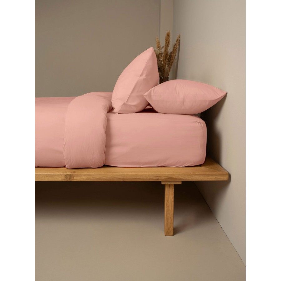 Κατωσέντονο Cotton Feelings 116 Light Pink Υπέρδιπλο (180x200+30)
