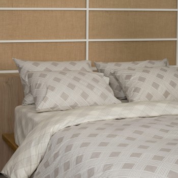 Σετ Σεντόνια Cotton Feelings 2072 Beige Μονό με λάστιχο(105x205+30)