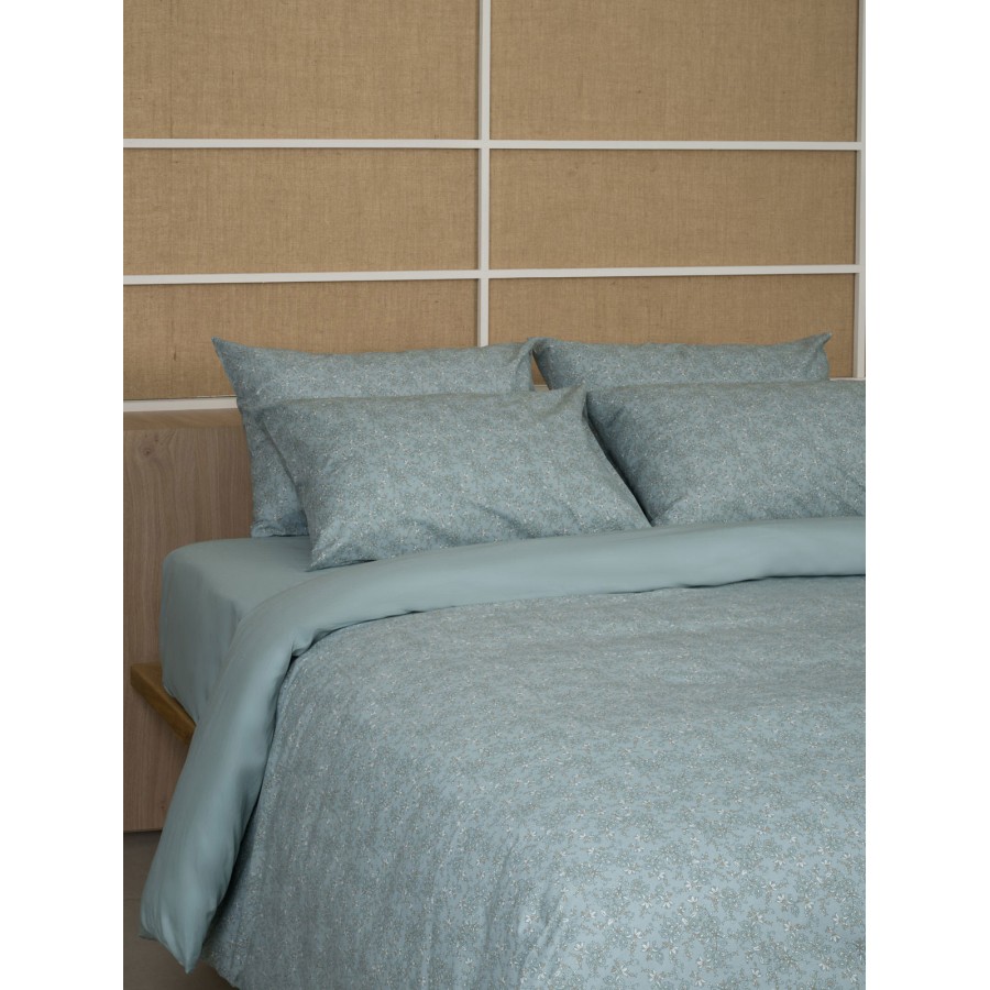 Σετ Σεντόνια Cotton Feelings 928 Aqua Μονό (165x270)