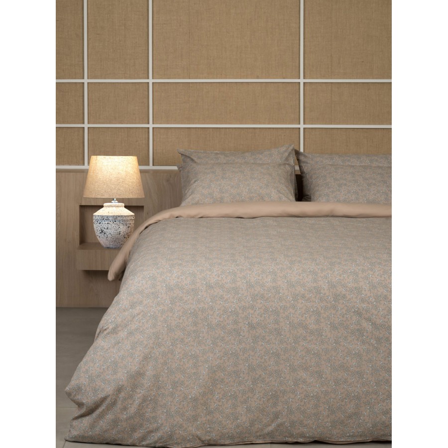Σετ Σεντόνια Cotton Feelings 928 Beige Μονό (165x270)