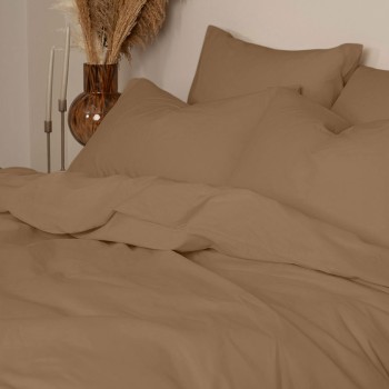 Σετ Σεντόνια Cotton Feelings 118 Brown Υπέρδιπλο (235x270)