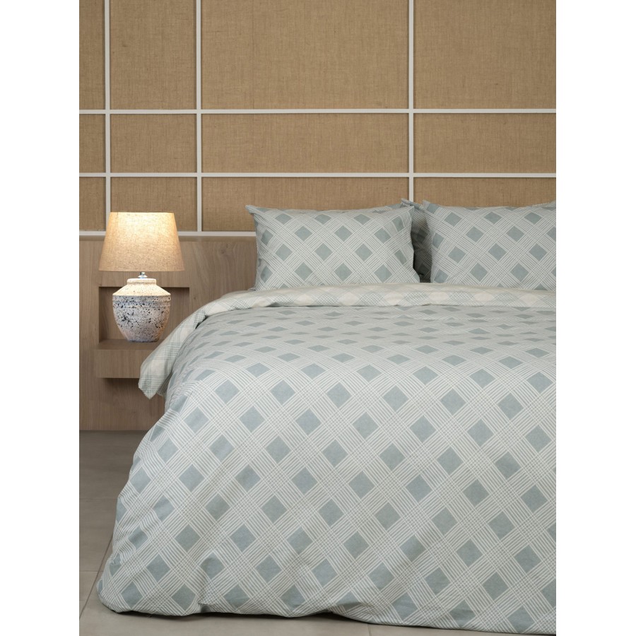 Σετ Σεντόνια Cotton Feelings 2072 Aqua King Size (260x270)