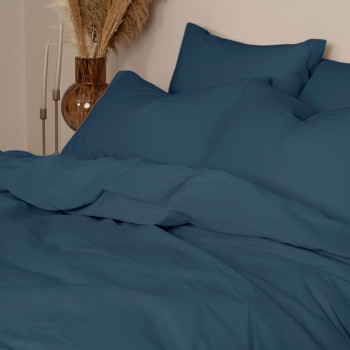 Σετ Σεντόνια Cotton Feelings 121 Sea Blue King Size (260x270)