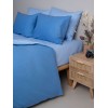Σετ Σεντόνια Menta 202 Light Blue Διπλό με λάστιχο (150x200+30)