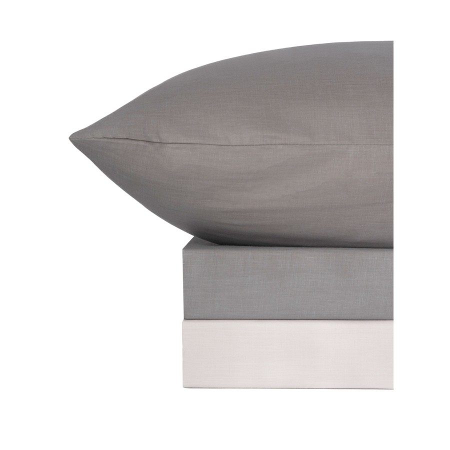 Σετ Σεντόνια Menta 203 Dark Grey Διπλό με λάστιχο (150x200+30)