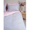 Σετ Σεντόνια Menta 205 Grey-Pink Διπλό με λάστιχο (150x200+30)