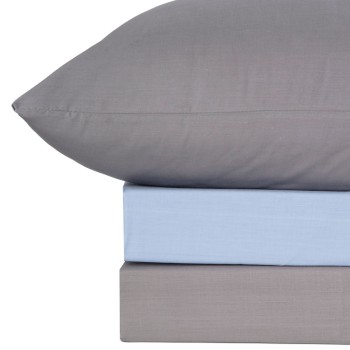 Σετ Σεντόνια Menta 207 Grey-Blue Διπλό με λάστιχο (150x200+30)