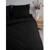 Σετ Σεντόνια Menta 208 Black Διπλό με λάστιχο (150x200+30)