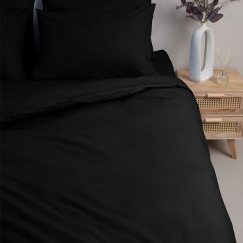 Σετ Σεντόνια Menta 208 Black Διπλό με λάστιχο (150x200+30)