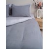 Σετ Σεντόνια Menta 203 Dark Grey Μονό με λάστιχο (100x200+30)