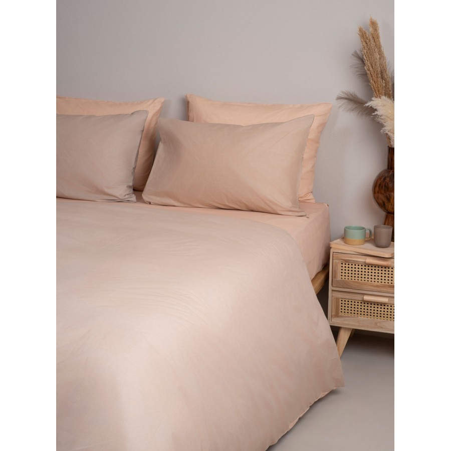 Σετ Σεντόνια Menta 204 Beige-Brown Μονό με λάστιχο (100x200+30)