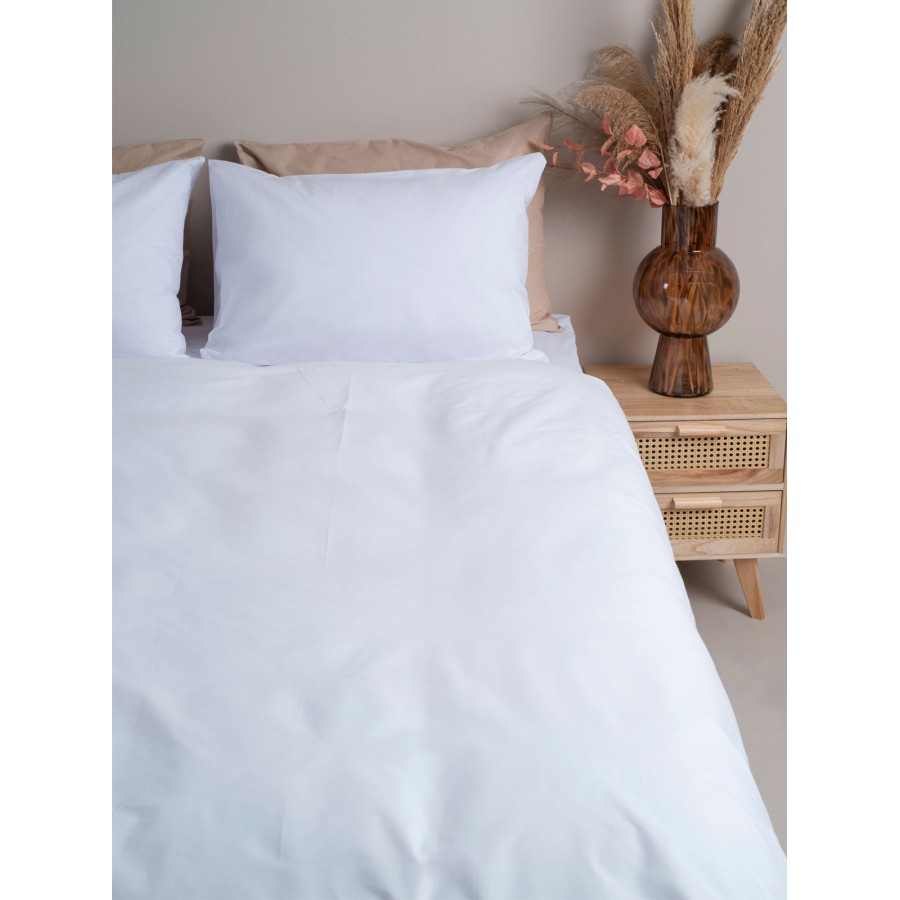 Σετ Σεντόνια Menta 209 White Μονό με λάστιχο (100x200+30)